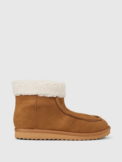 1 of 8 showing, with the color Tan of product Kids Cozy Moc Boots
