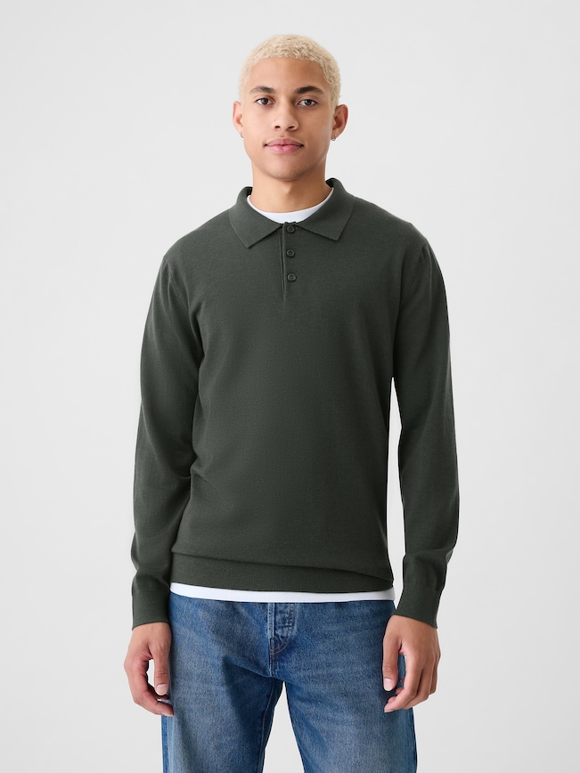 Merino Polo Sweater