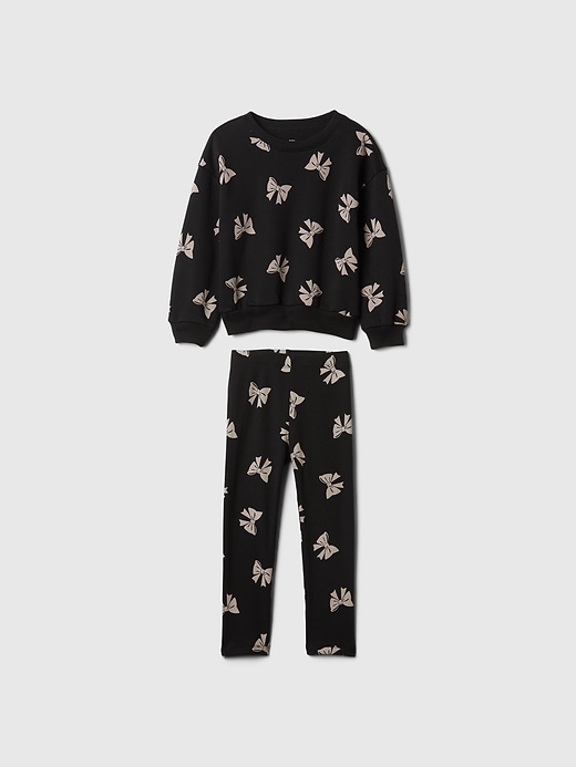 1 of 8 showing, with the color black of product Baby & Toddler VintageSoft Sweatshirt Set