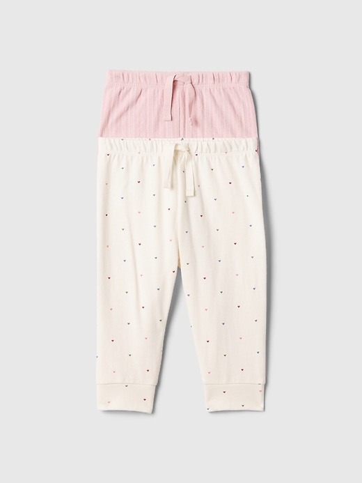 1 of 8 showing, with the color primitive pink of product Baby First Favorites Pull-On Pants (2-Pack)