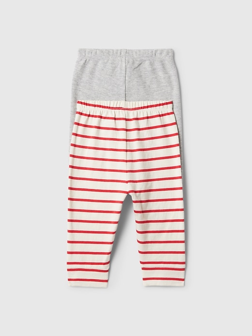 2 of 8 showing, with the color Grey heather of product Baby First Favorites Pull-On Pants (2-Pack)
