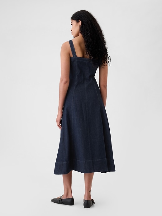 2 of 8 showing, with the color Dark wash of product Denim Maxi Dress