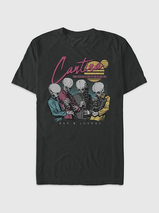 1 of 8 showing, with the color BLACK of product Star Wars Cantina Band Graphic Tee