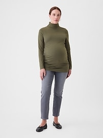View large product image 1 of 1. Maternity Modern Turtleneck Shirt
