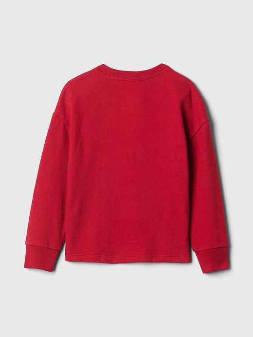 2 of 8 showing, with the color sled red of product Baby & Toddler Henley Shirt