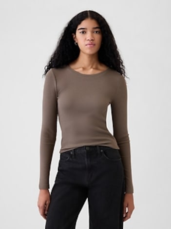 Modern Rib Cropped T-Shirt