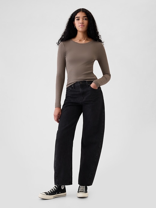 Image number 3 showing, Modern Rib Cropped T-Shirt