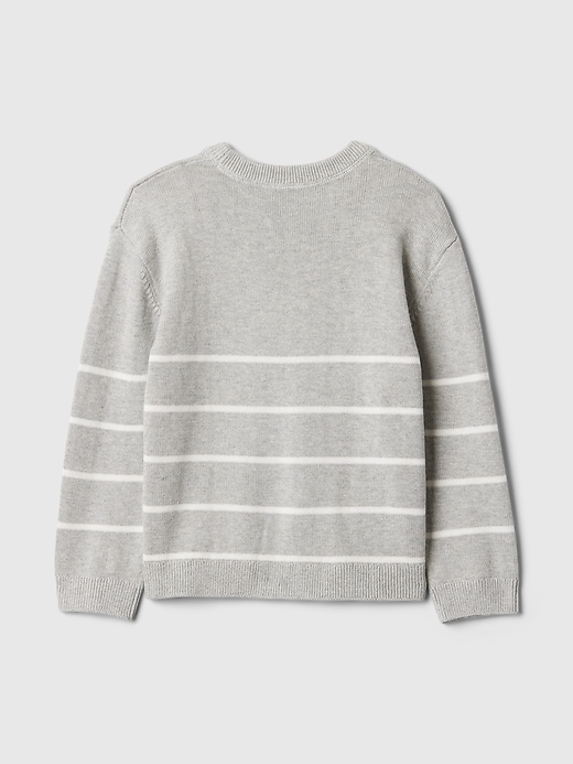 2 of 8 showing, with the color light grey heather of product Baby & Toddler Relaxed Crewneck Sweater