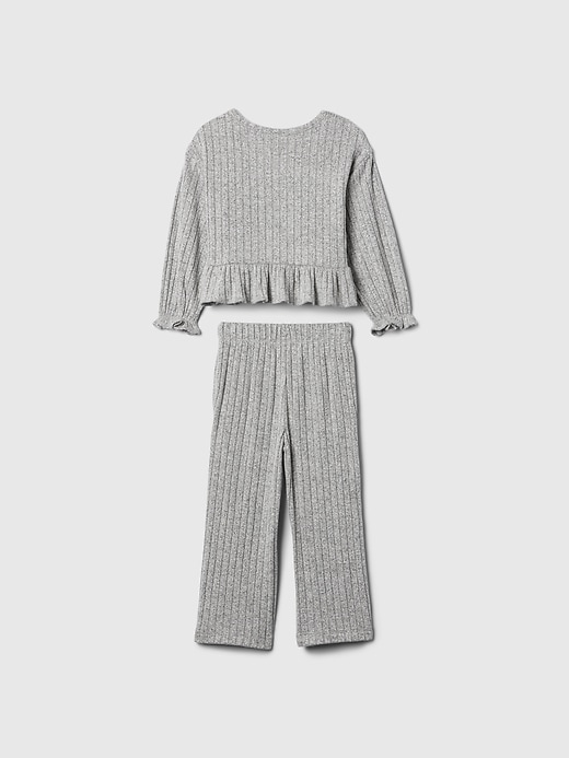 Image number 2 showing, Baby & Toddler Softspun Ruffle Rib Outfit Set