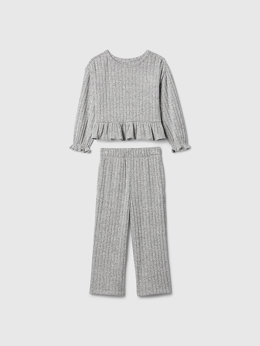 Image number 1 showing, Baby & Toddler Softspun Ruffle Rib Outfit Set