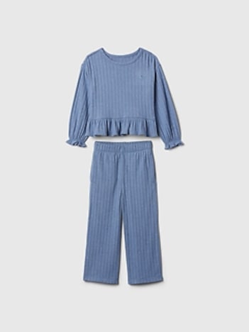 Baby & Toddler Softspun Ruffle Rib Outfit Set