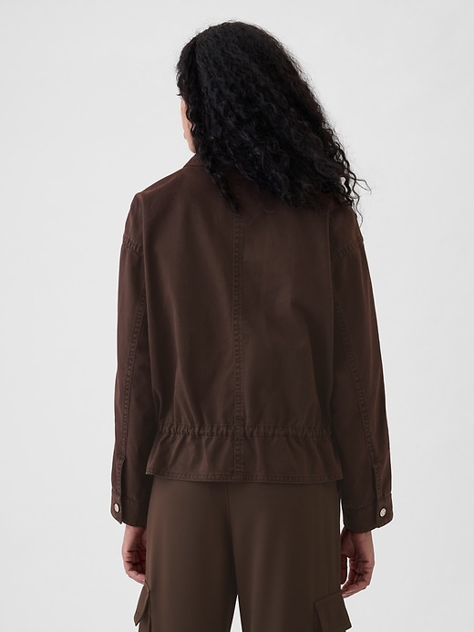 2 of 8 showing, with the color terra brown of product Twill Utility Jacket