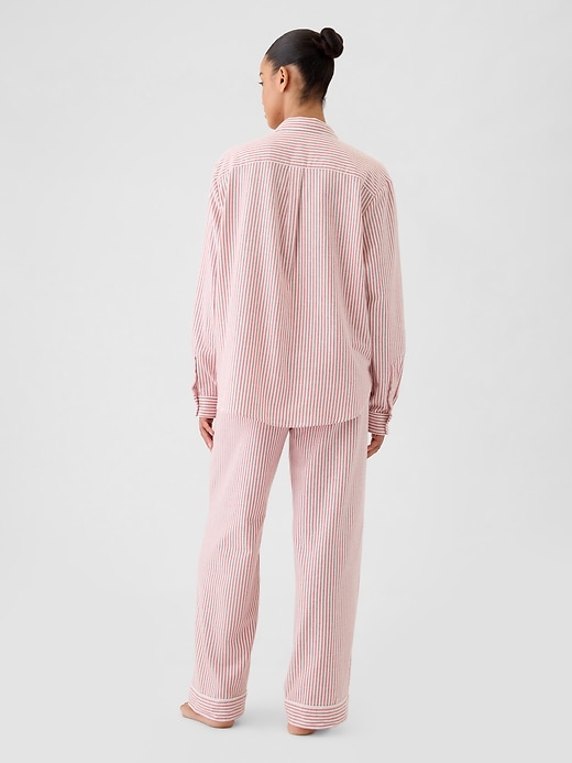 2 of 8 showing, with the color red candy cane stripe of product Flannel PJ Set