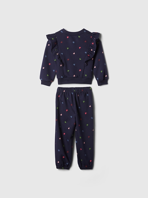 Image number 2 showing, Baby & Toddler VintageSoft Ruffle Logo Sweat Set