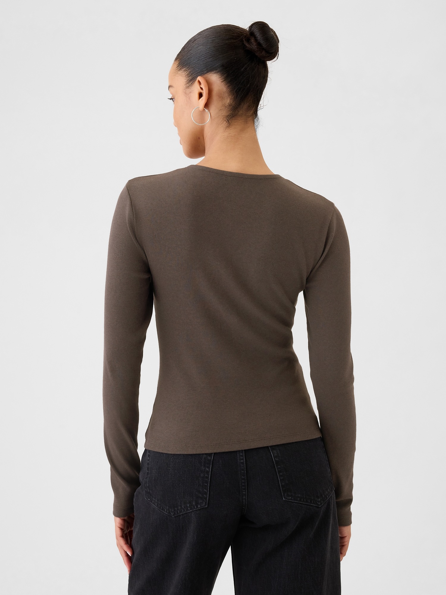 Modern Rib Square-Neck Top | Gap