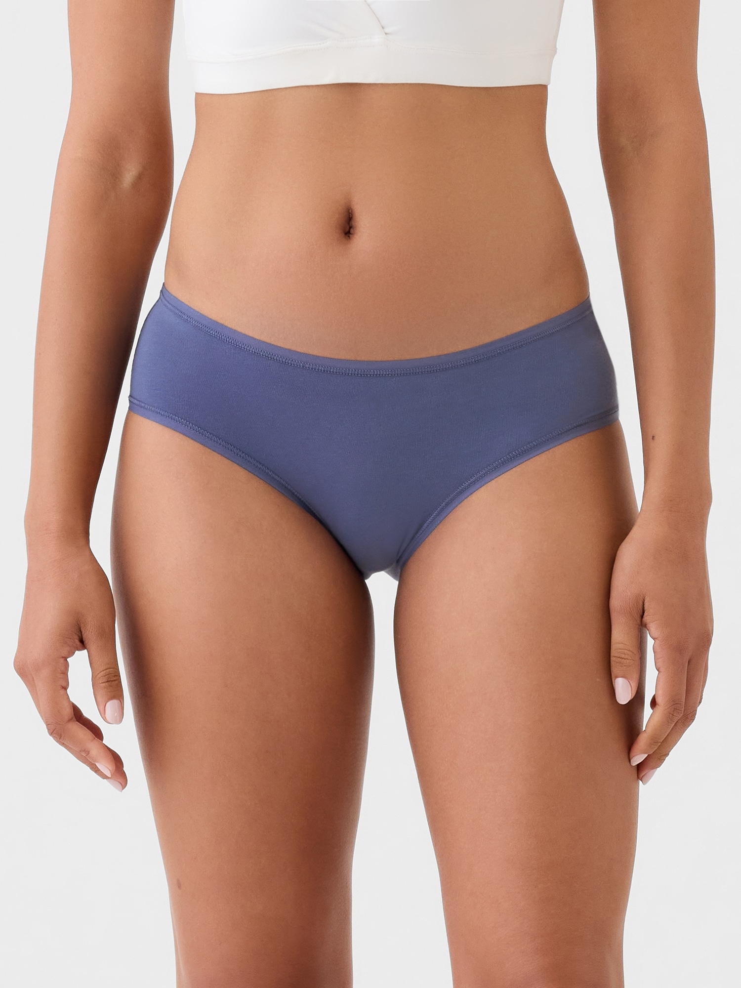 Organic Stretch Cotton Hipster - Quiet Blue