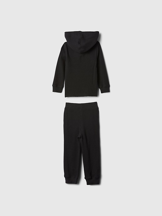 2 of 8 showing, with the color BLACK of product Baby & Toddler Thermal Outfit Set