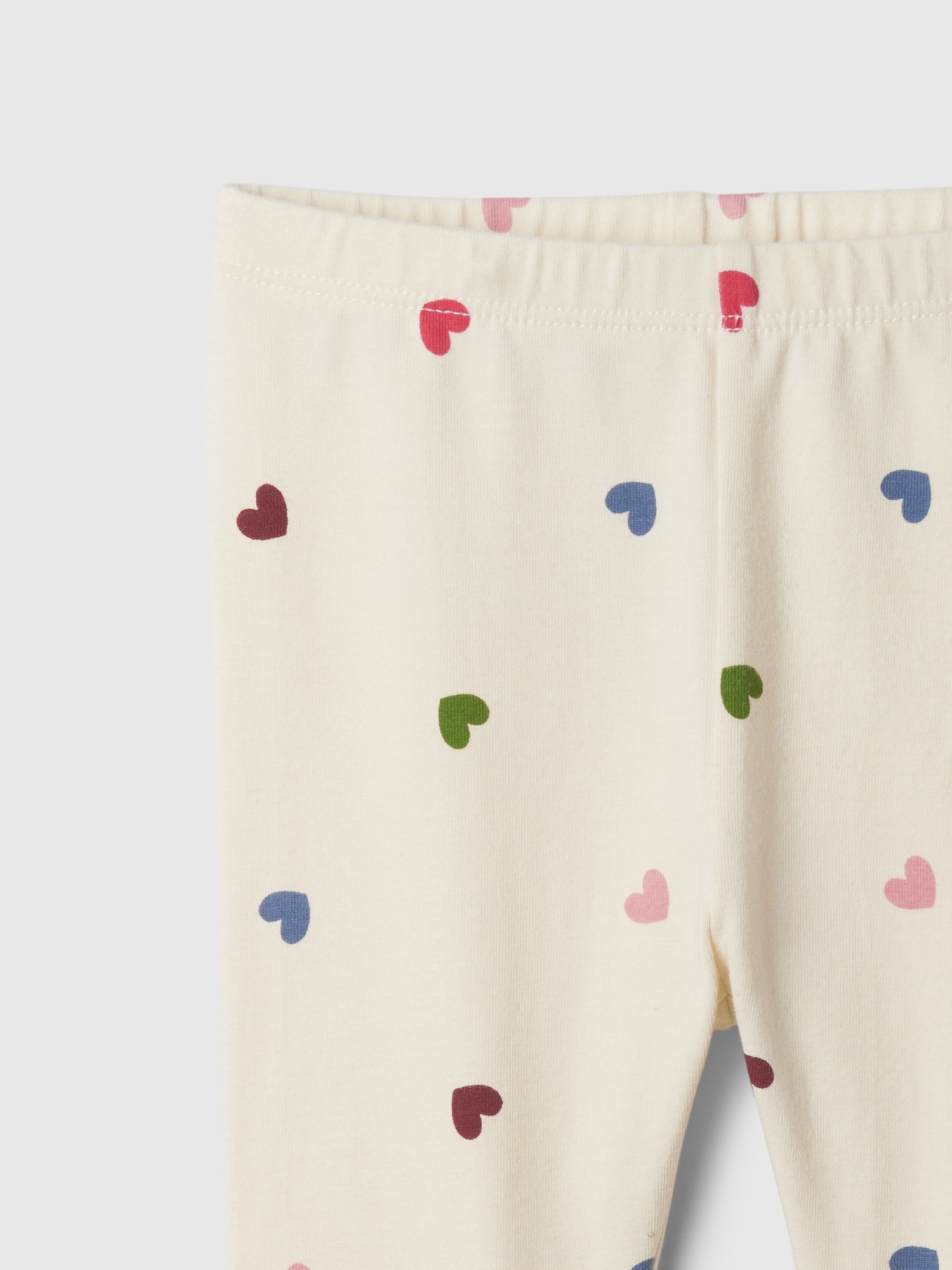 Baby Gap Baby Girl Solid Blue Cotton Elastic Pull On Button Leggings Navy 6-12 M