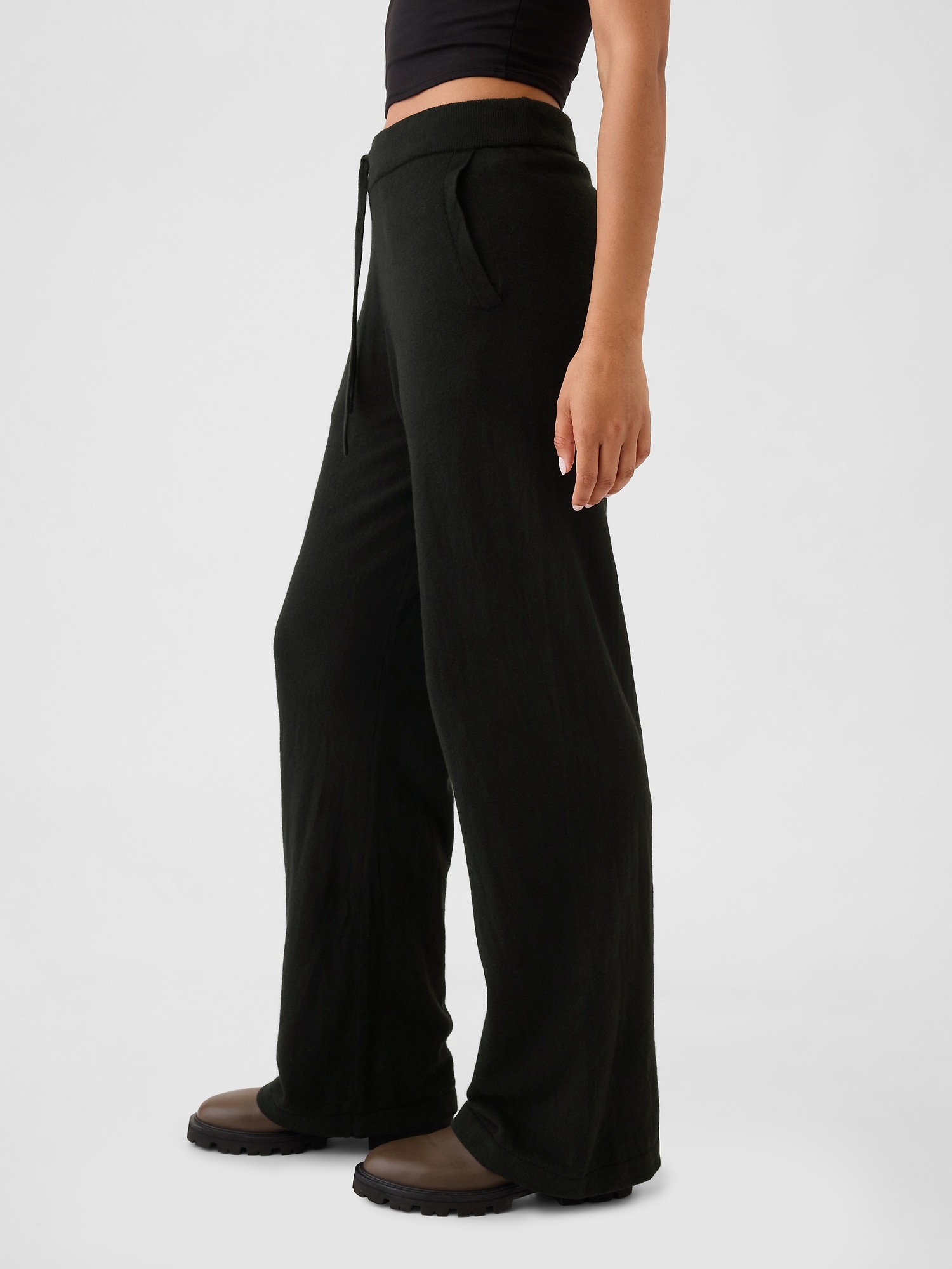 Женские брюки Gap CashSoft Sweater Pants, цвет: Чёрный — фото 3