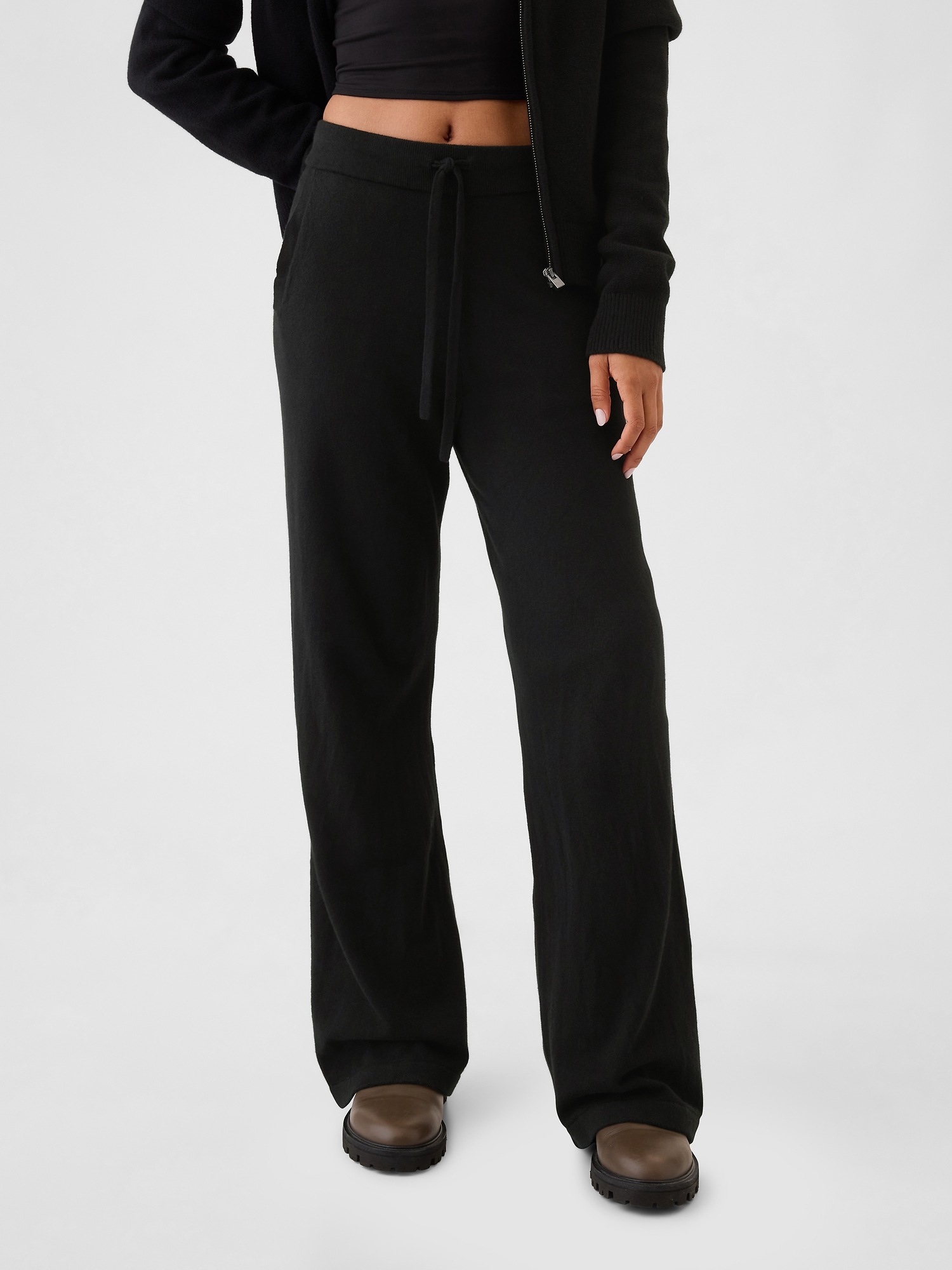 Женские брюки Gap CashSoft Sweater Pants, цвет: Чёрный — фото 2
