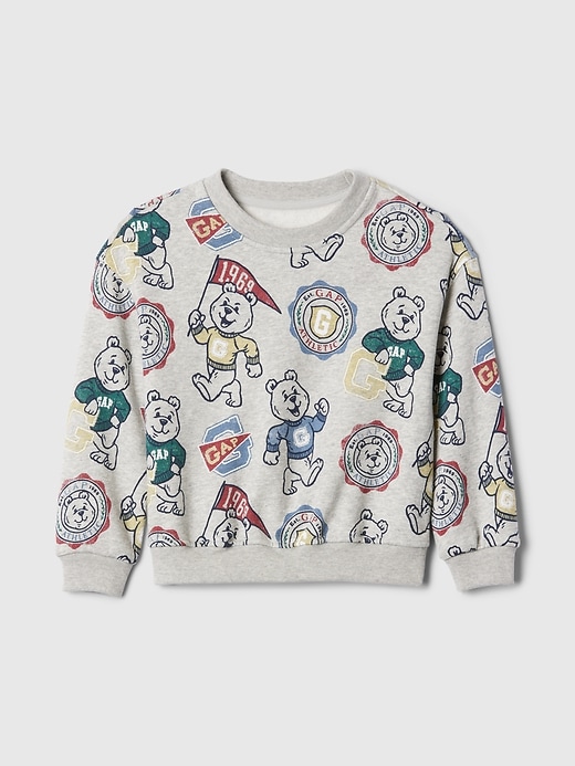 1 of 8 showing, with the color grey of product Baby & Toddler VintageSoft Logo Sweatshirt