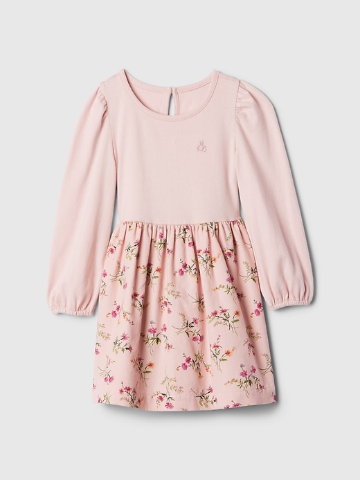1 of 8 showing, with the color primitive pink of product Baby & Toddler 2-in-1 Puff-Sleeve Skater Dress