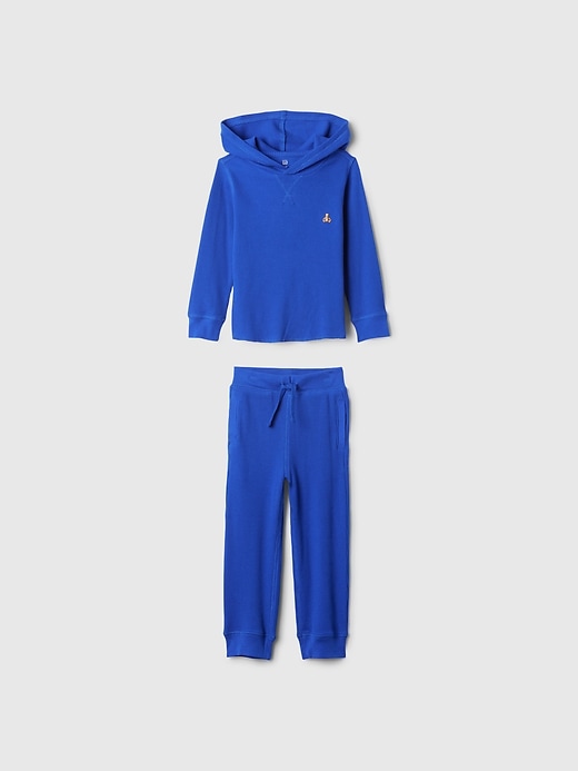 1 of 8 showing, with the color bente blue of product Baby & Toddler Thermal Outfit Set