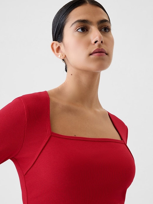 Modern Rib Square-Neck Top | Gap