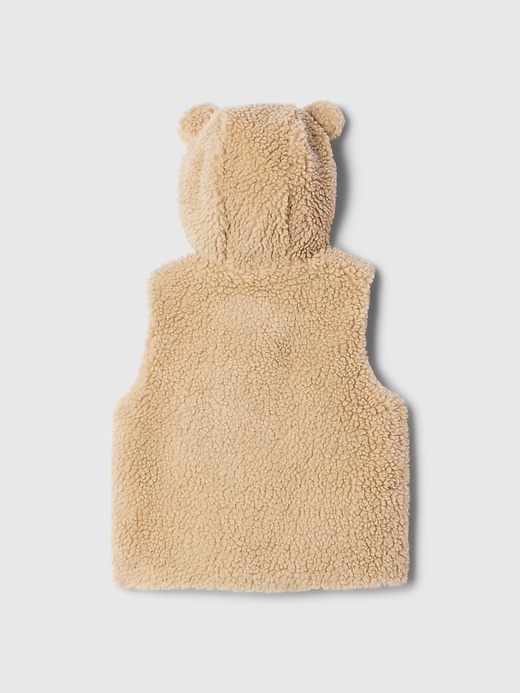 2 of 8 showing, with the color travertine brown of product Baby Sherpa Bear Vest