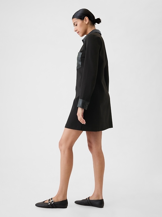 Vegan Leather Shift Mini Dress | Gap Vegan Leather Shift Mini Dress | Gap