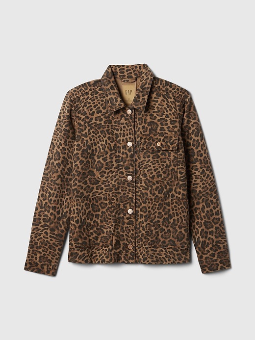 Leopard Denim Chore Jacket | Gap
