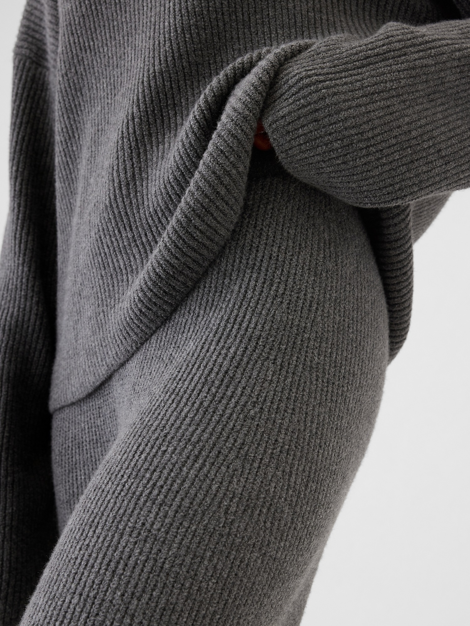 Женские брюки Gap CashSoft Shaker-Stitch Sweater Pants, цвет: Угольный серый — фото 5