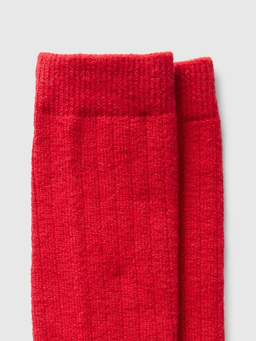 2 of 8 showing, with the color MODERN RED of product CashSoft Crew Socks