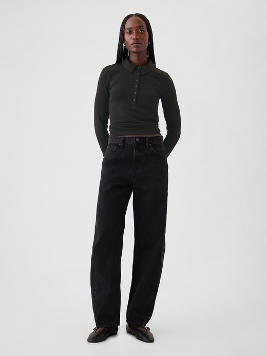 Image number 3 showing, Modern Polo Crop Shirt