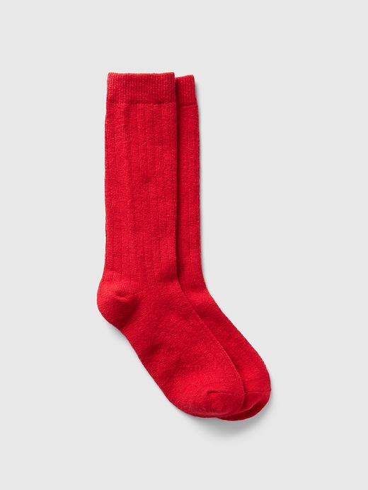 1 of 8 showing, with the color MODERN RED of product CashSoft Crew Socks