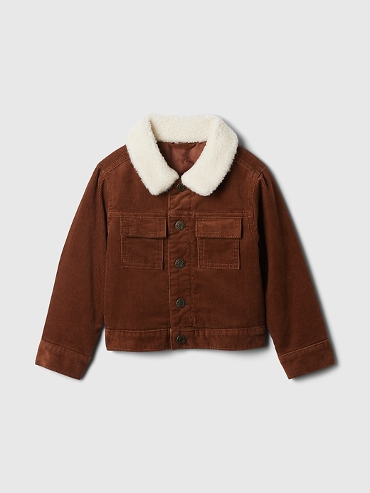 1 of 8 showing, with the color sable brown of product Baby & Toddler Corduroy Jacket