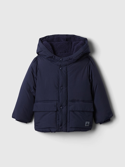 1 of 8 showing, with the color Dark night blue of product Baby & Toddler Recycled PrimaLoft® Puffer Jacket