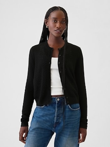 Pointelle Cardigan