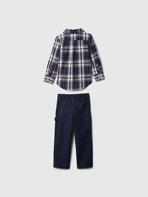 2 of 8 showing, with the color dark night blue of product Baby & Toddler Carpenter Pant Set