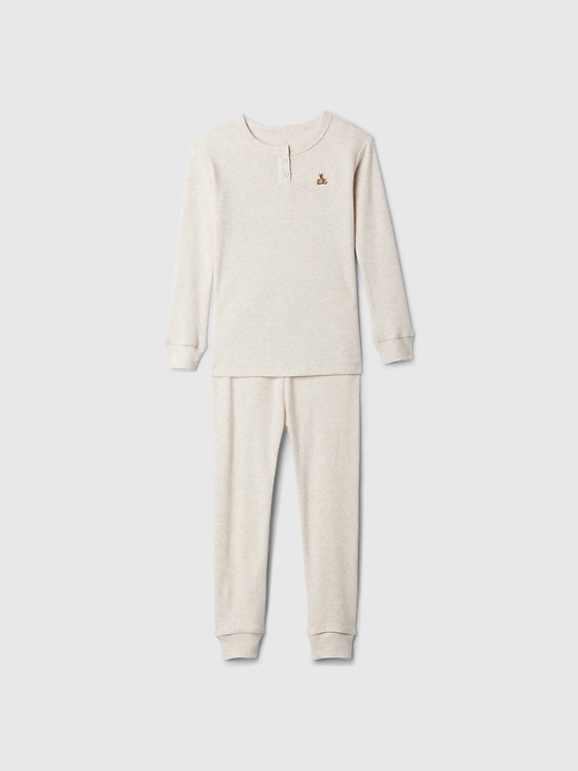 Image number 1 showing, Baby & Toddler Organic Brushed Cotton Henley PJ Set