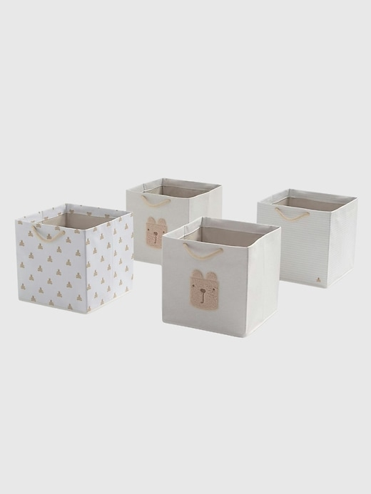 Image number 7 showing, babyGap 4 Pack Brannan Bear Fabric Storage Bins with Handles