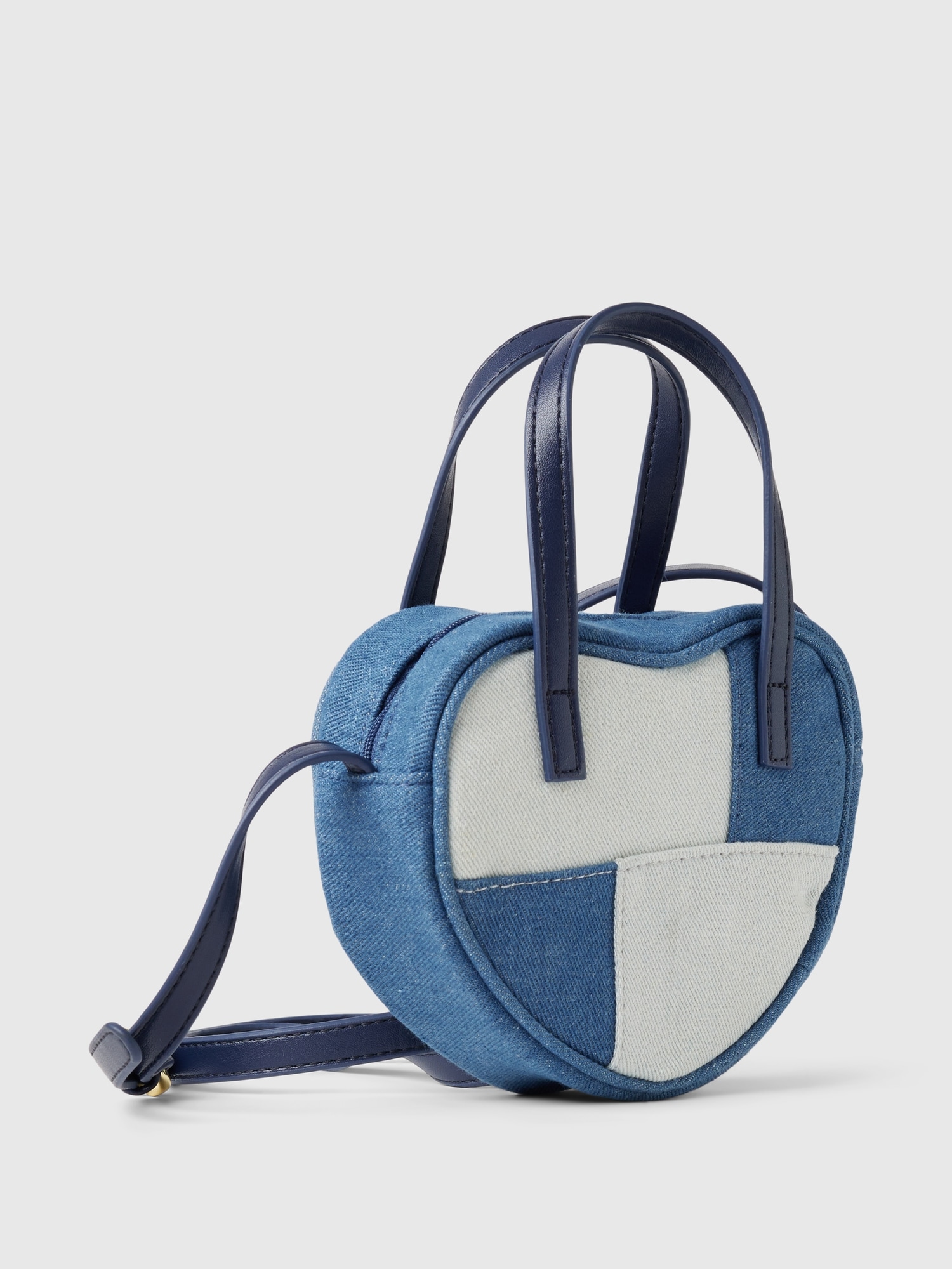 Girls Patchwork Denim Heart Bag by Gap Denim One Size