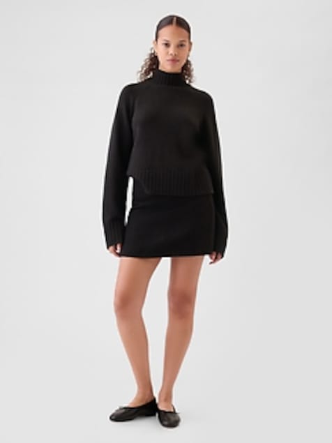 Herringbone Mini Skirt