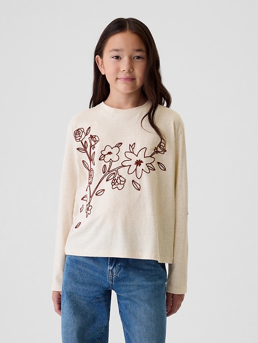 1 of 8 showing, with the color multi floral of product Kids Graphic T-Shirt