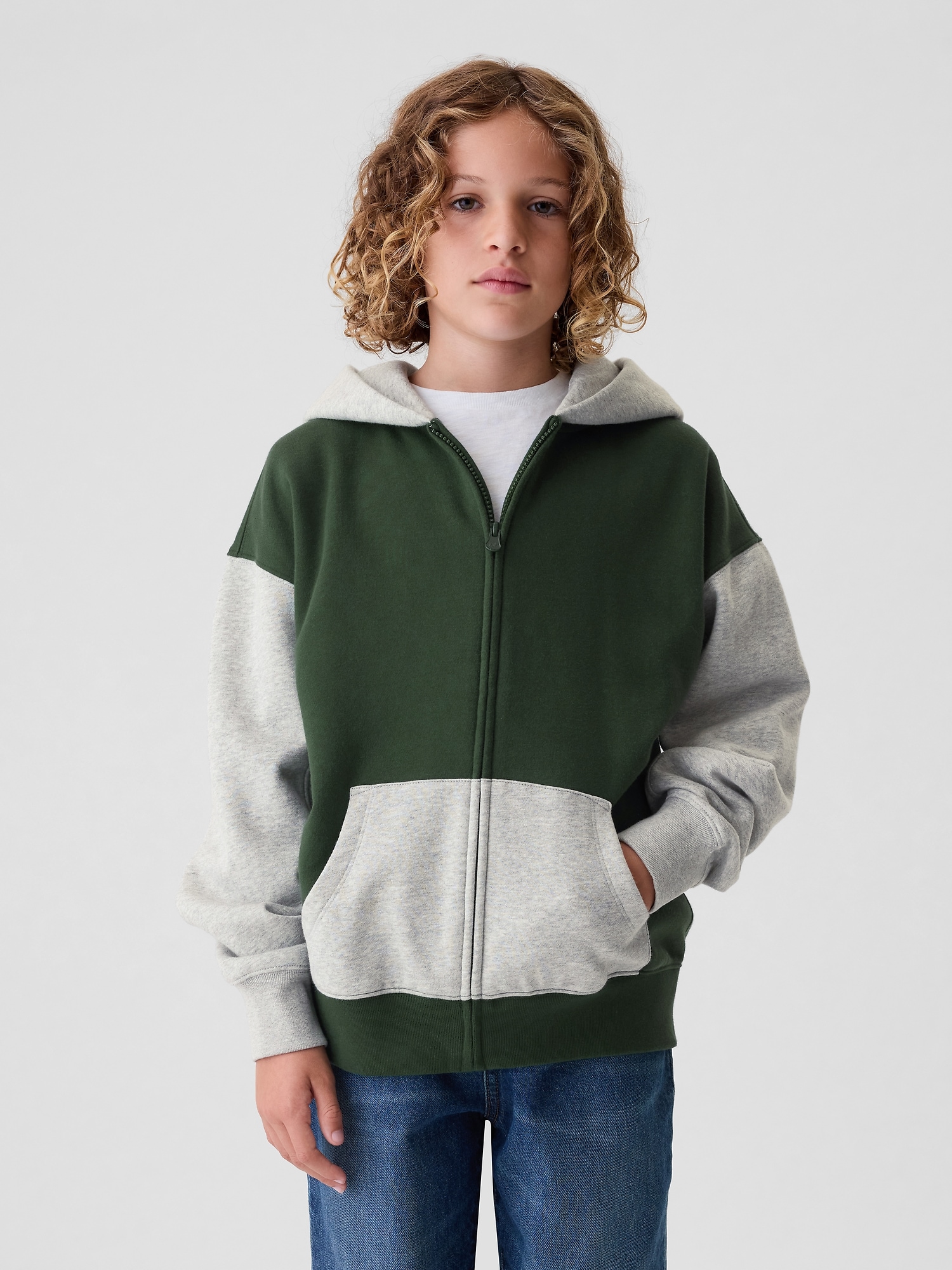 Kids Vintage Soft Colorblock Zip Hoodie Gap