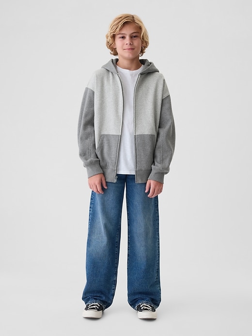 Image number 3 showing, Kids VintageSoft Colorblock Zip Hoodie