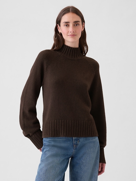 1 of 8 showing, with the color terra brown of product CashSoft Turtleneck Sweater