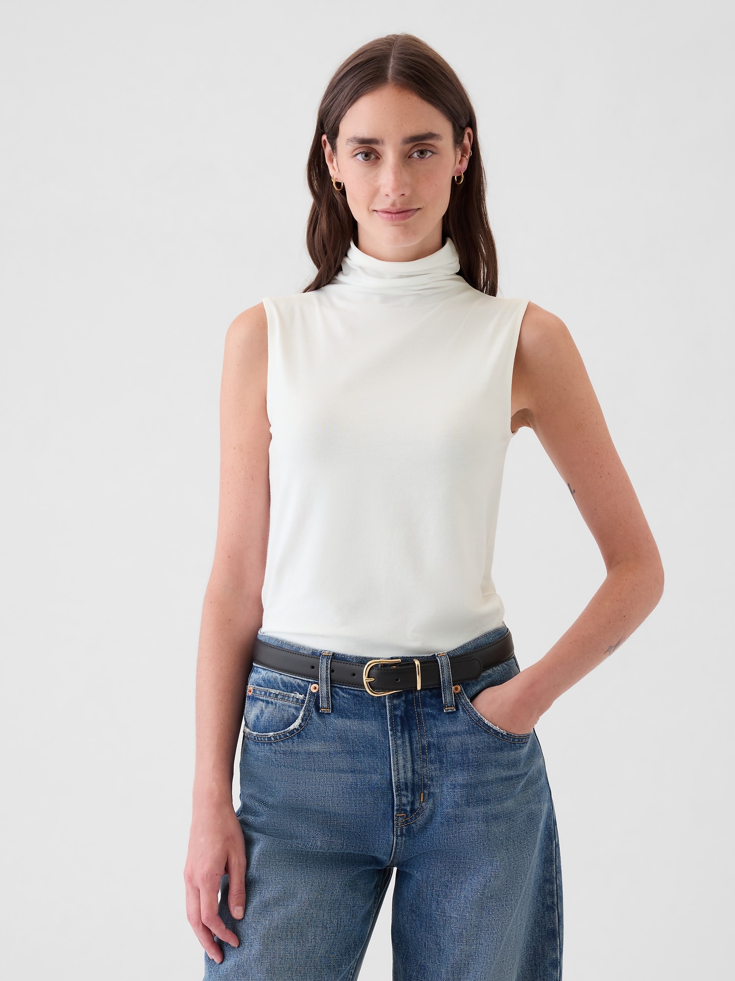 Turtleneck with tank top cheap