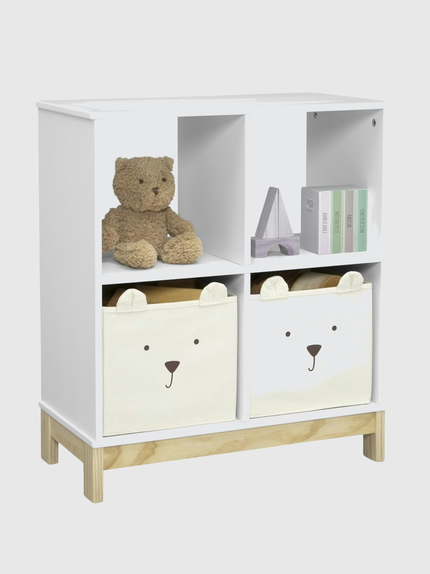 babyGap Brannan Bear Bookcase with Bins - White