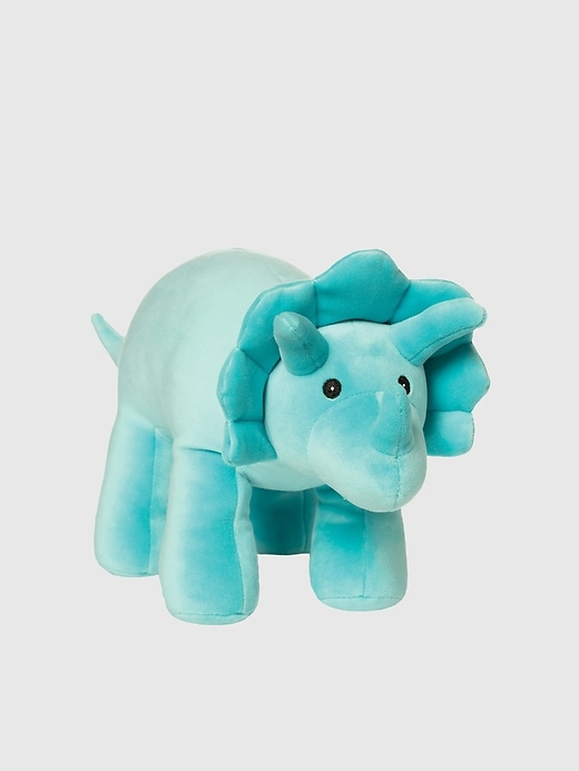 1 of 8 showing, with the color Blue of product Velveteen Dino Spike Triceratops